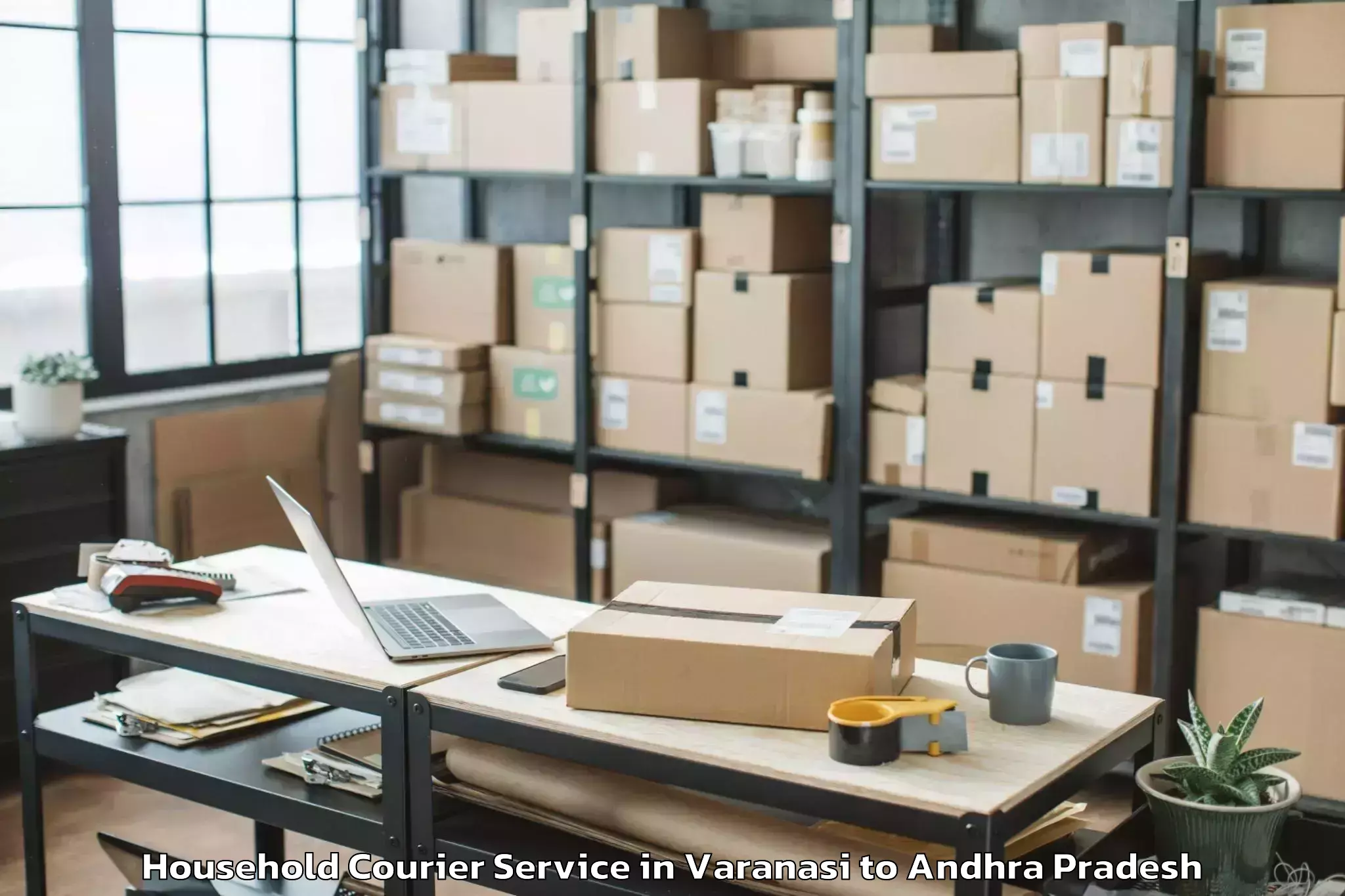 Reliable Varanasi to Vaddeswaram Household Courier